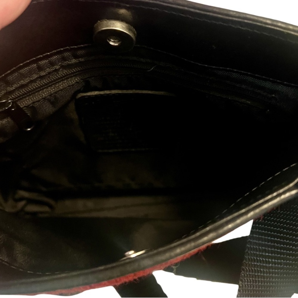 ✨ Rare Find! Brighton Red Calf Hair & Leather Messenger ✨ - Picture 3 of 7